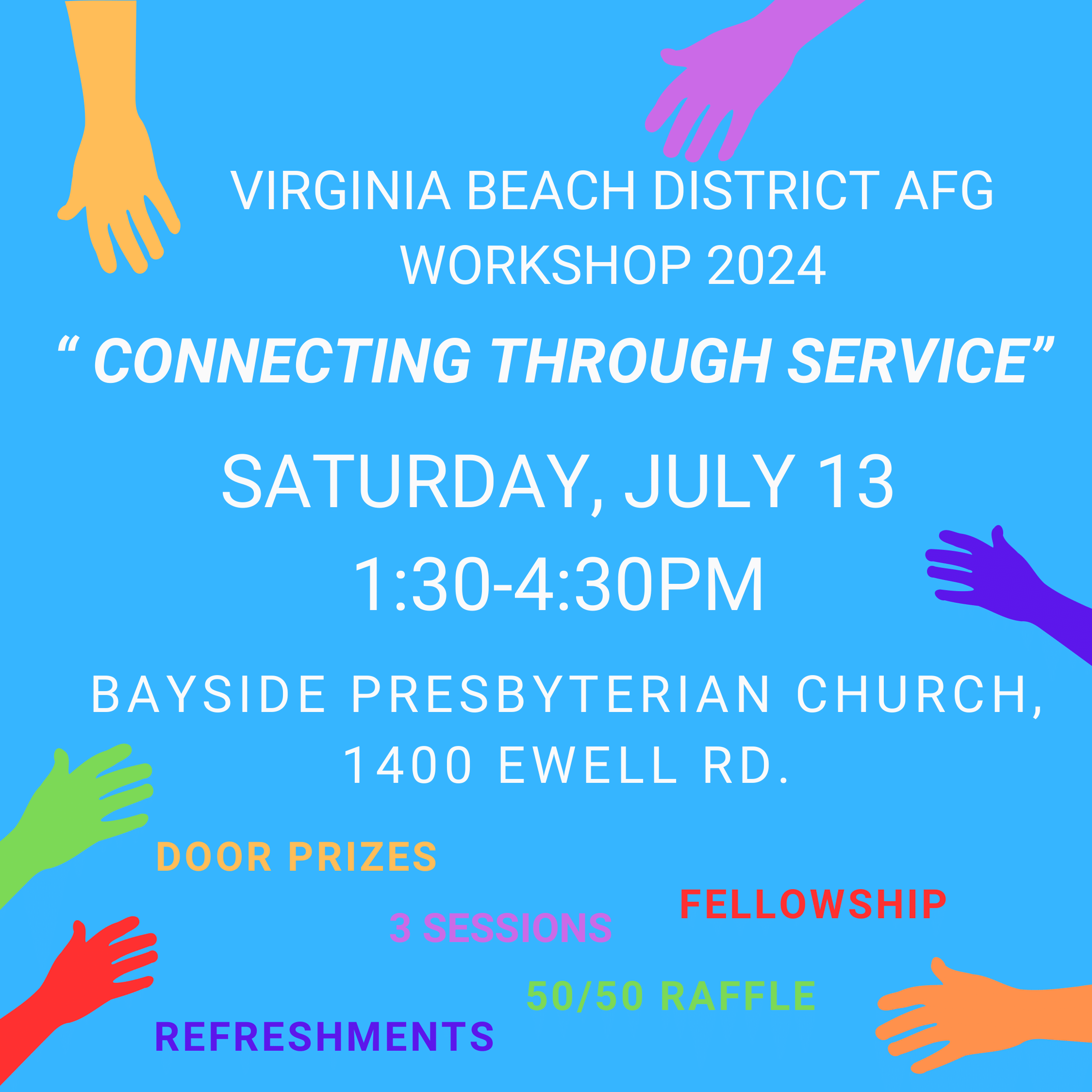Connecting Through Service flyer image for event on July 13, 2024