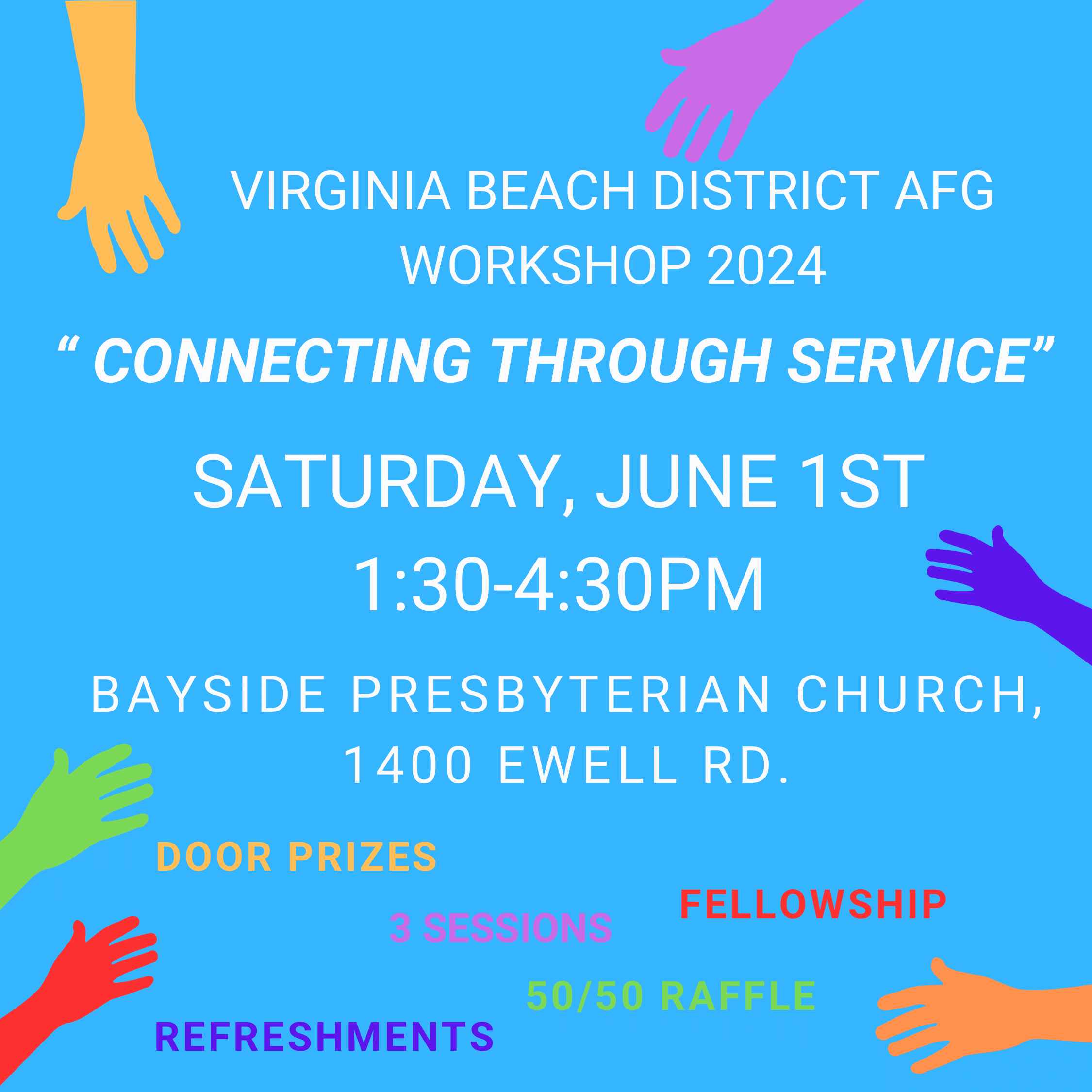Connecting Through Service flyer image for event on June 1, 2024