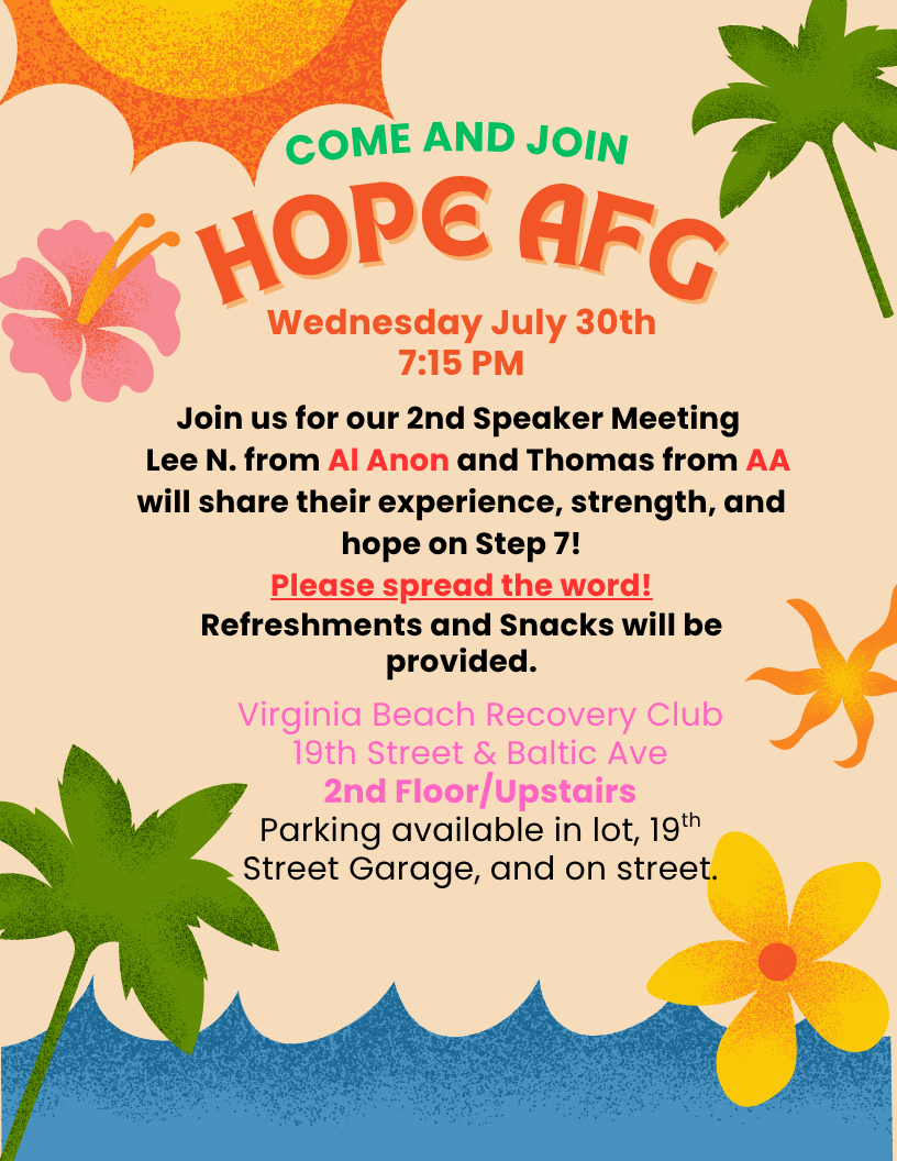 Hope AFG Speaker Mtg July