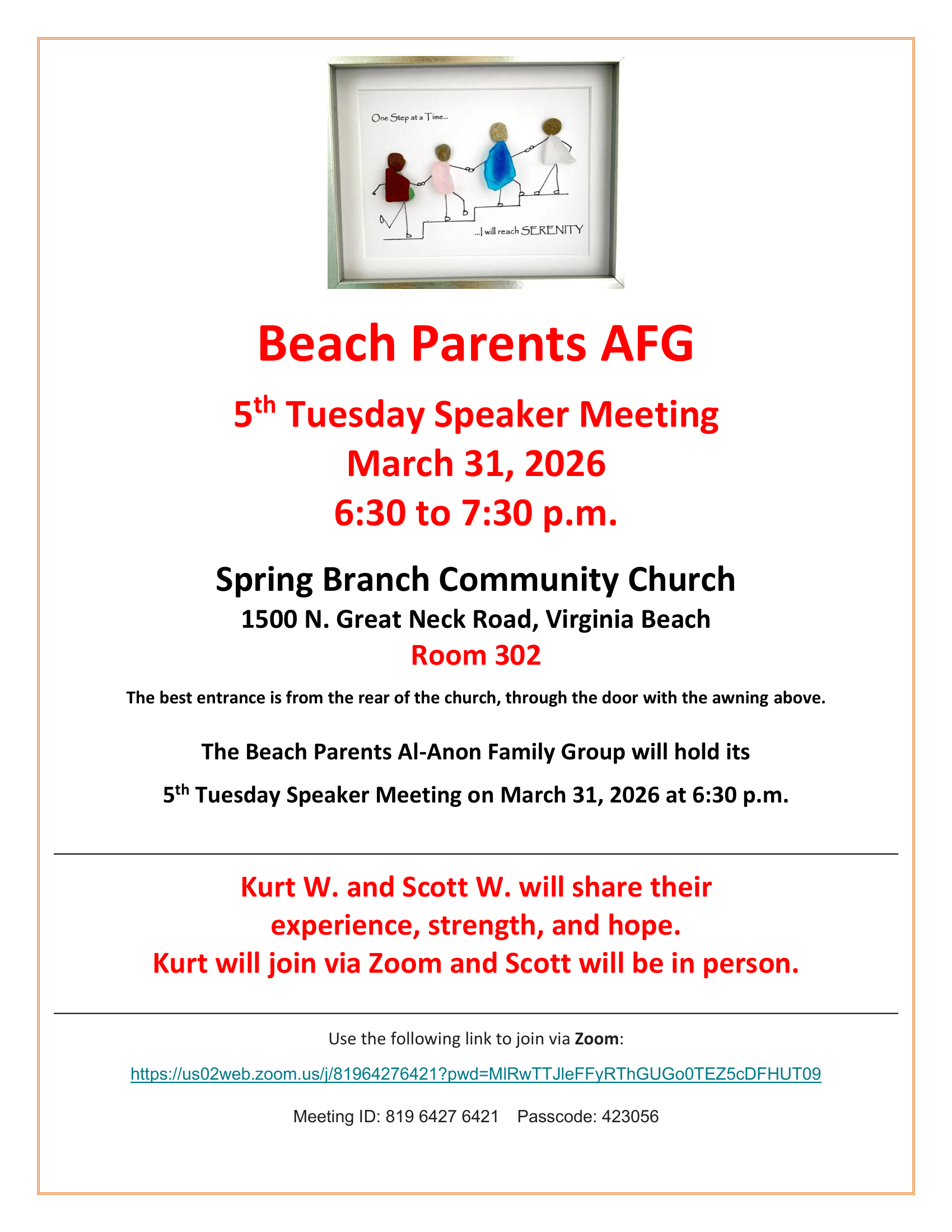Beach Parents AFG Speaker Meeting