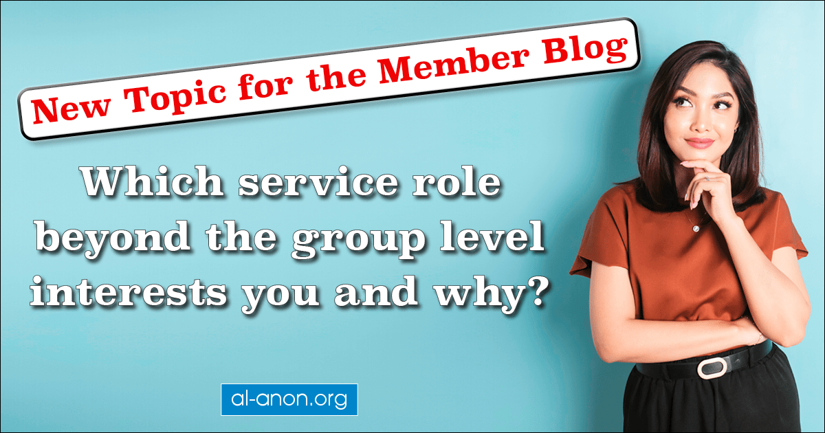 New topic for the Member Blog: which service role beyond the group level interests you and why?