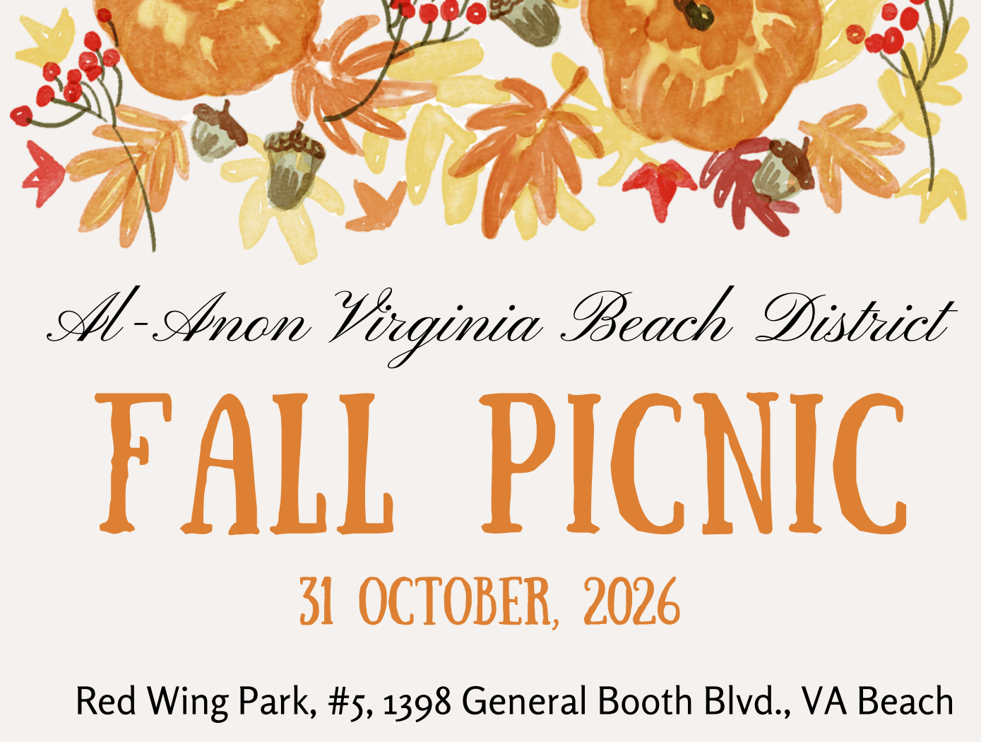2026 Virginia Beach District Fall Picnic