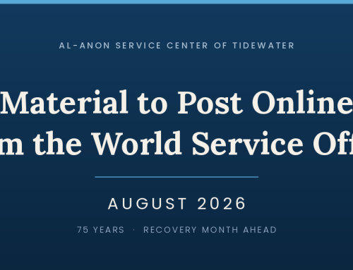 From the World Service Office: August 2026
